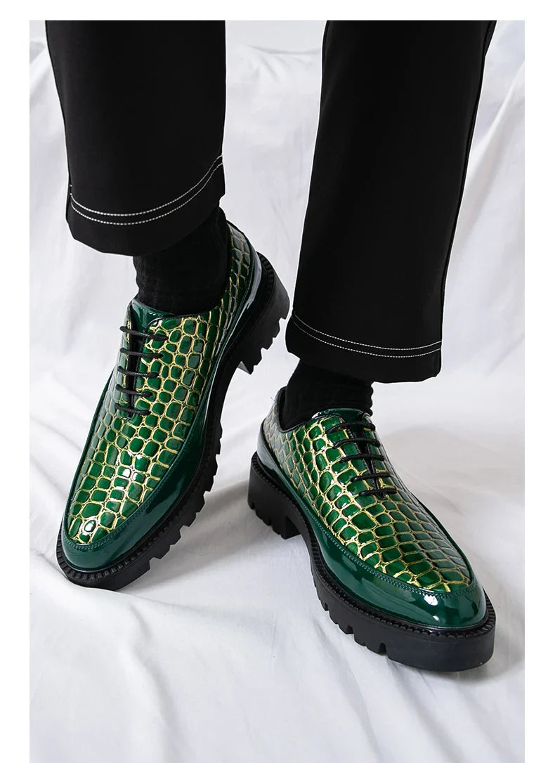 New high-end and trendy pointed-toe leather shoes for men's business formal wear British-style Korean casual shoes