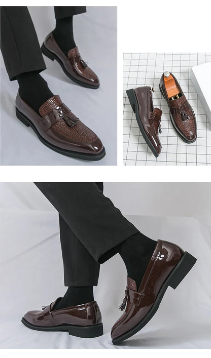 Classic Social Formal Leather Shoes Men Party Leather Casual Business Shoes Men Leather Loafers High Quality Men's Dress Shoes