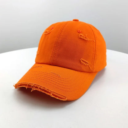 Cotton Washed Hole Baseball Caps for Men Women Hat Unisex-Teen Hip Hop Snapback Peaked Cap Visor Sun Hats Trucker Bone Dad Hat