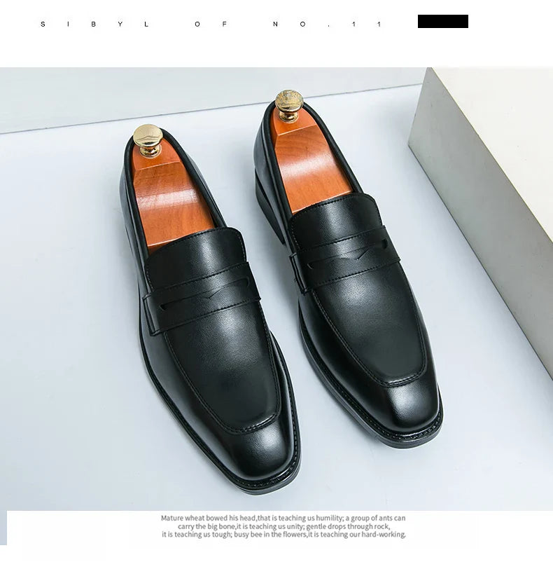 Men's Dress Shoes Classic Casual Business Leather Shoes Men Retro Oxfords Formal Social Wedding Office Leather Shoes For Men
