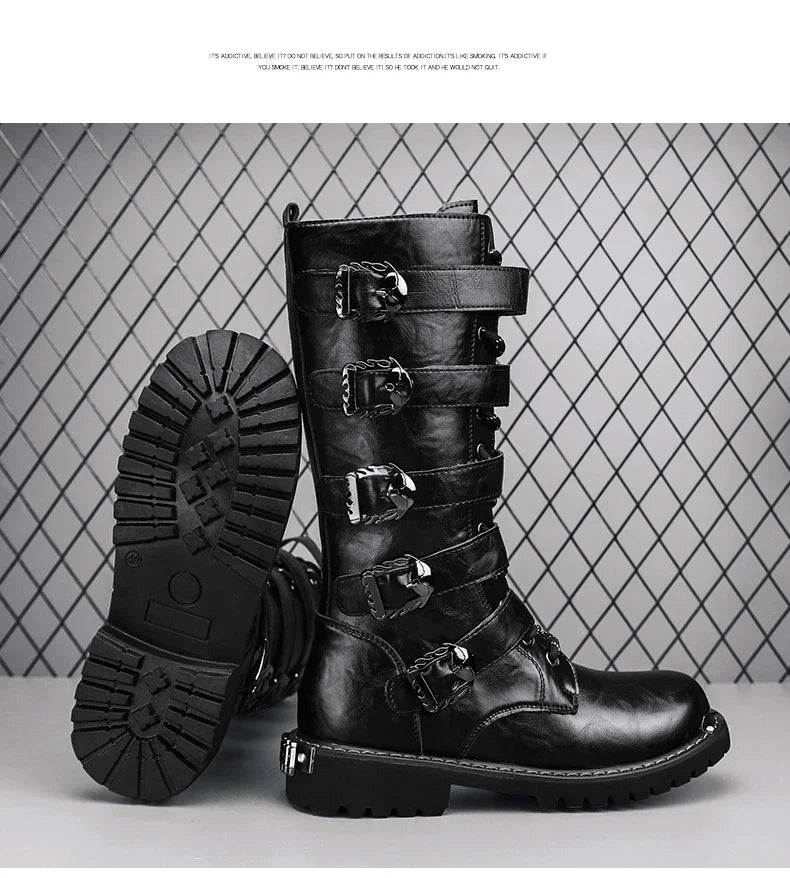 Men's boots four seasons new high-top outdoor casual boots safety protective work boots motorcycle boots plus size outdoor boots