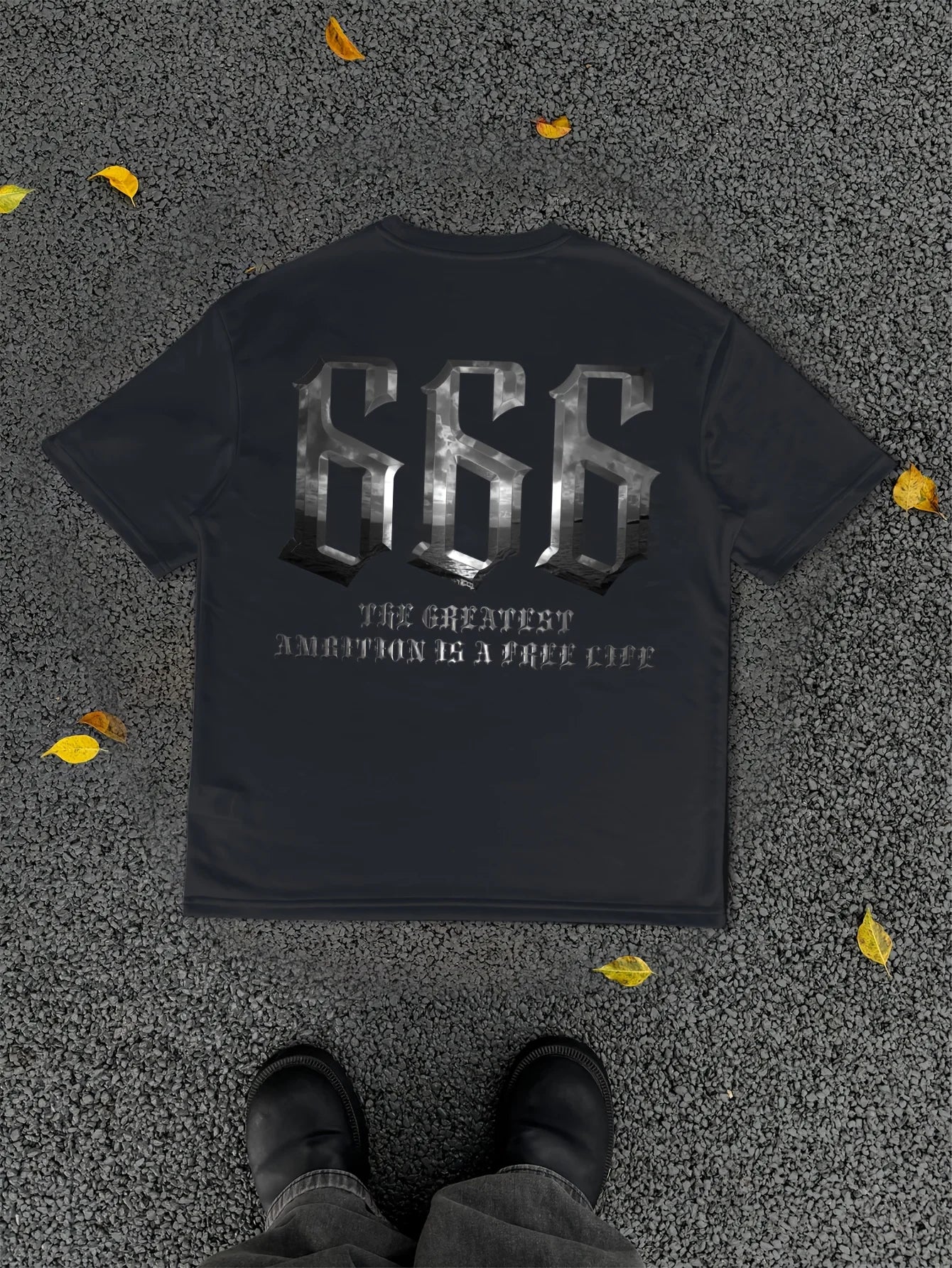 Men's American Street Style Printed T-shirt - Round Neck Summer Short Sleeved Shirt,