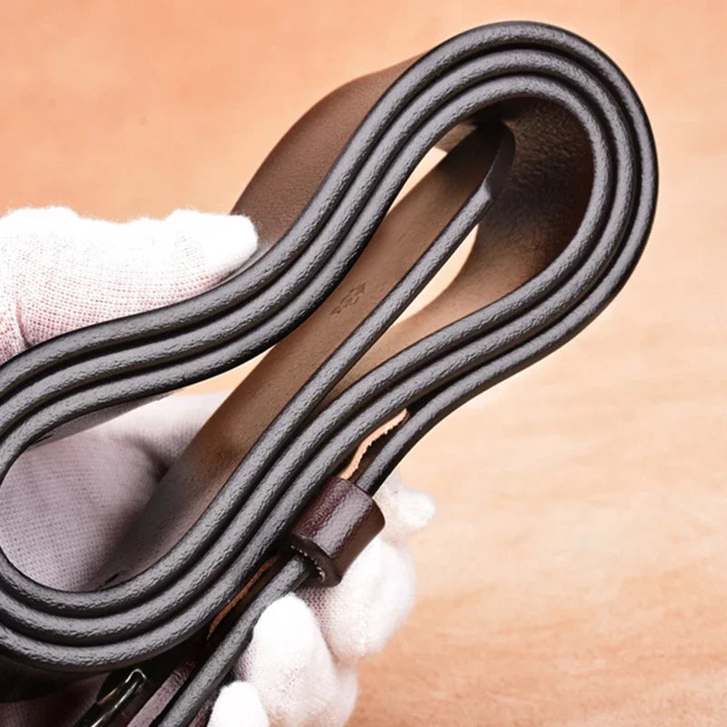 High Quality Genuine Leather LONG Large Pin Buckle Male Belts Waist for Mens 110 120 130 140 150 160 170cm Plus Size Men Belts
