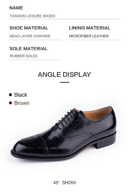 Luxury Mens Leather Wedding Shoes China Factory Hot Selling Handmade Genuine Men Formal Dress Shoes Lace-Up Classic Brogue Shoe