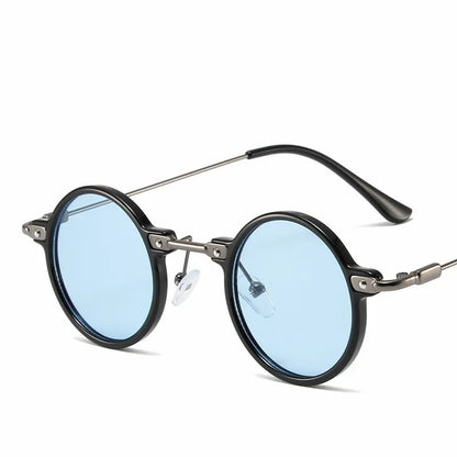 Retro Steampunk Round Sunglasses – UV400 Metal Frame | Men & Women
