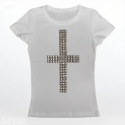 Gothic Grunge Punk Emo Girls Long Sleeve T-Shirt Sexy Slim Chic Print Casual Crop Tops Y2K Harajuku Aesthetic Women's Streetwear