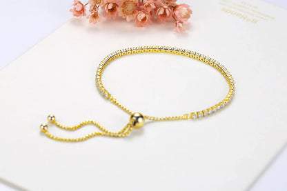 Full 2mm Moissanite Diamond Tennis Bracelet for Woman Man Certified s925 Silver Plated 18K Adjustable Link Chain Bracelets