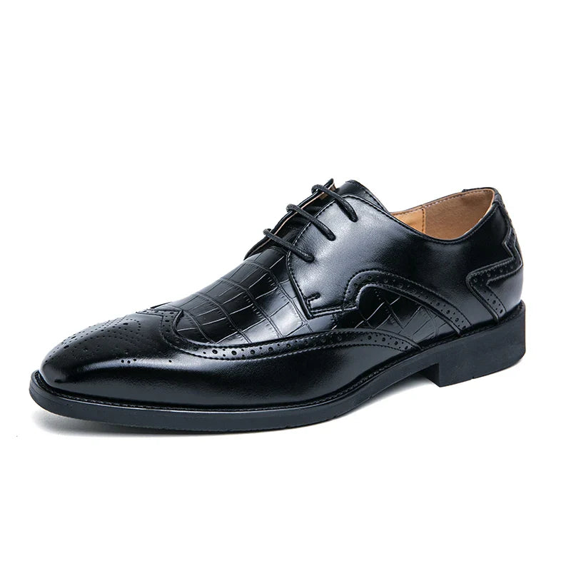 Brock British Korean version high-end suit shoes wedding small leather shoes men's business formal wear trendy men's shoes