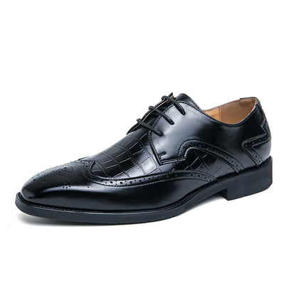 Brock British Korean version high-end suit shoes wedding small leather shoes men's business formal wear trendy men's shoes