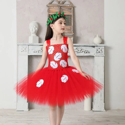 Kids Cosplay Dress for Girls Lilo Inspired Hawaiian Costume With Wreath Necklace Bag Doll for Halloween Birthday