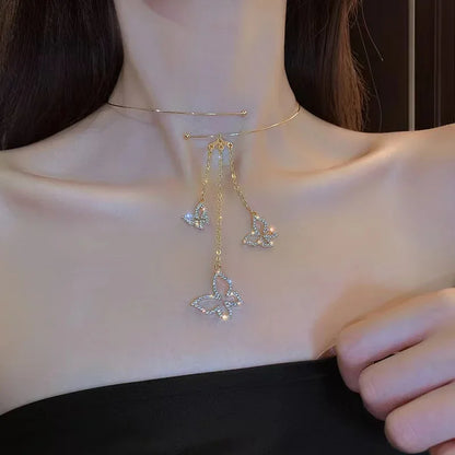 Vintage Irregular Punk Metal Bean Pendant Necklace for Women Adjustable Black Leather Rope Long Clavicle Chain Charm Jewerly