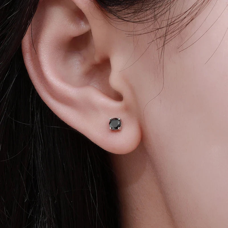 0.3-2CT Colorful Moissanite Studs Earrings for Women Sparkling Diamond Jewelry Certified 100% 925 Sterling Silver Earring