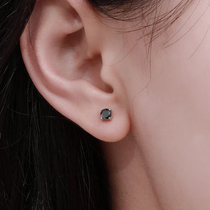 0.3-2CT Colorful Moissanite Studs Earrings for Women Sparkling Diamond Jewelry Certified 100% 925 Sterling Silver Earring
