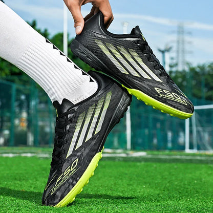 Men's High Top Soccer Shoes FG/TF Long Spikes Adult Football Boots Lightweight Professional Athletic Training