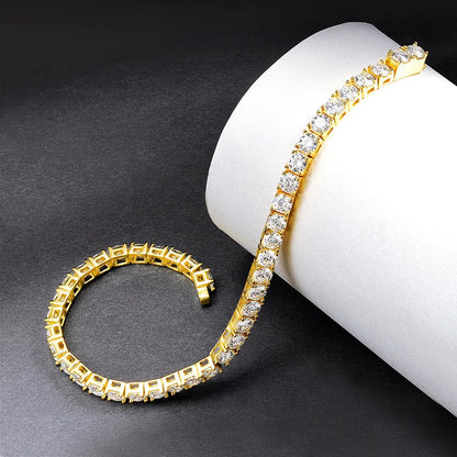 2024 New In GRA Certified 3/4/5/6.5MM White Full Moissanite Tennis Bracelet for Women Men 925 Silver Diamond Link Bracelets