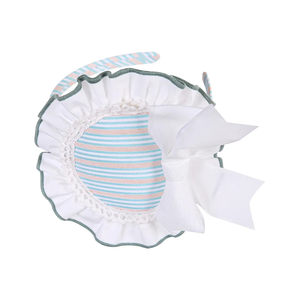 Pettigirl Vestido Casual Infantil Meninas Festa Casamentos Madrinha Princesa Listrado Azul Verão Roupas Infantis 2 a 12 anos