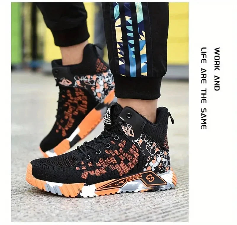 High Top Protective Safety Shoes Men Steel Toe Work Shoes Men Women Work Safety Boots Anti Smash Safety Indestructible WorkBoots