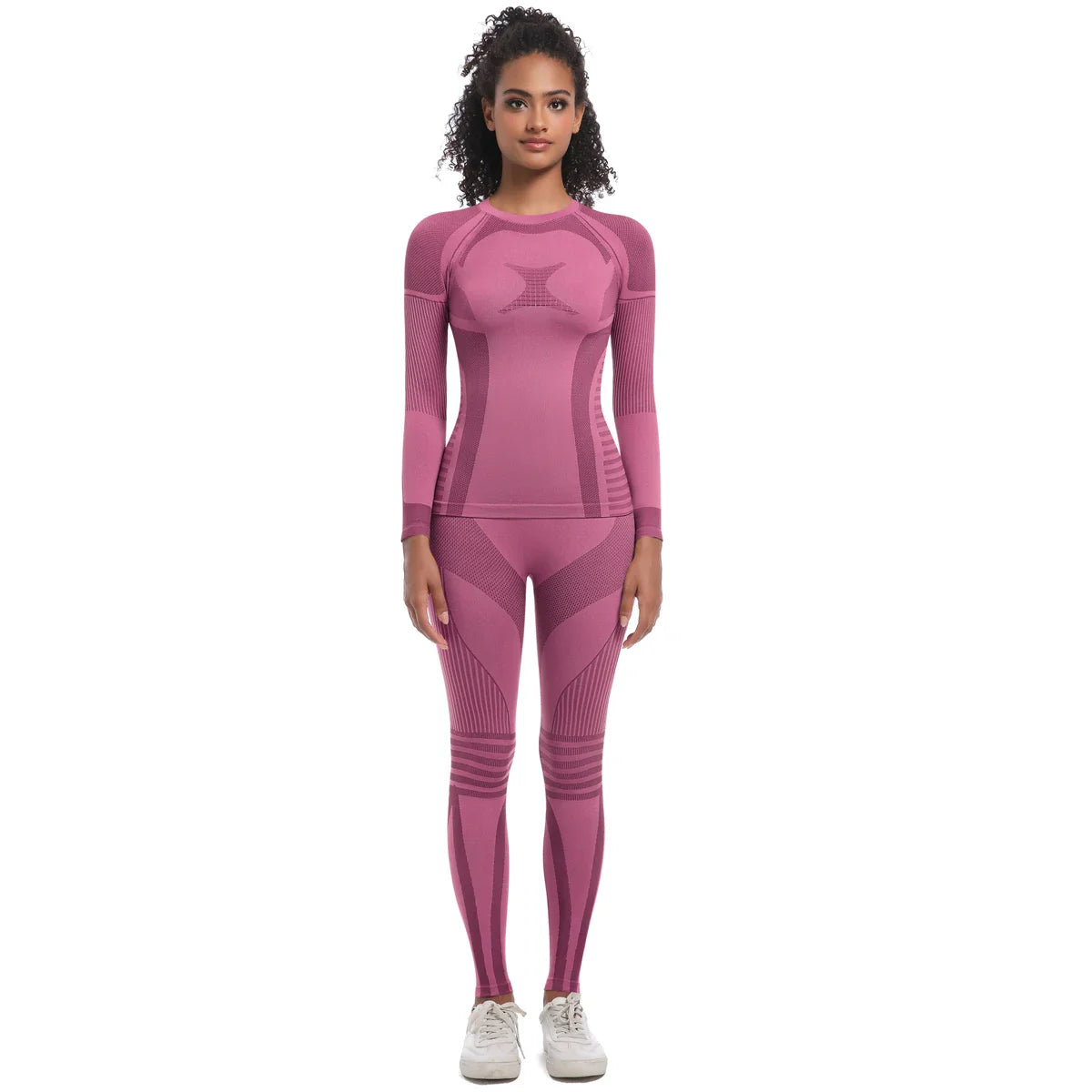 Women Skiwear Set Yoga Set Skiing Underwear Fitness Workout Thermal Gym Ski Snowboarding Running Yoga Exercise Suit Long Johns