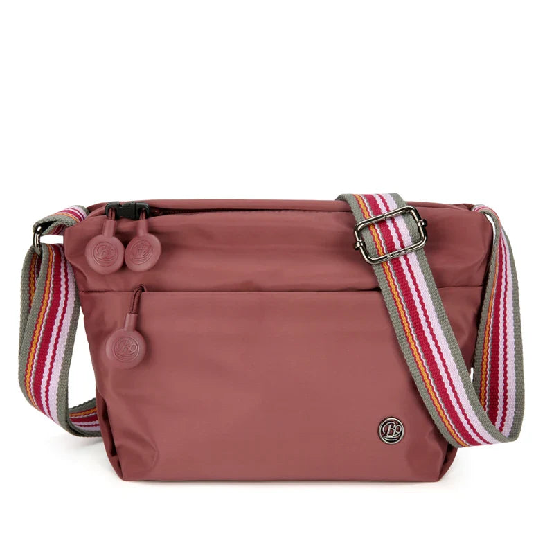 Ultra-light Nylon Crossbody Bag for Women Adjustable Wide Strap Lightweight Women's Bag Zipper Closure Stylish Messenger Bag