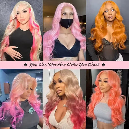 220% Density 38 Inch 613 Honey Blonde Straight Lace Front Wig Human Hair 13x6 HD Transparent Lace Frontal Wigs Pre Plucked