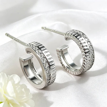 1mm Brilliant cut Full Moissanite Stud Earrings for Women D Color Sparkling Party Girls Jewelry 100% 925 Sterling Silver