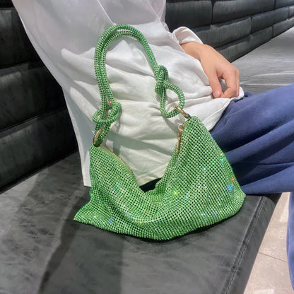 luxury Designer hobo shoulder bag handmade Shining Rhinestones Evening clutch Bag Purse Crystal Purses and handbag Hobo Bags