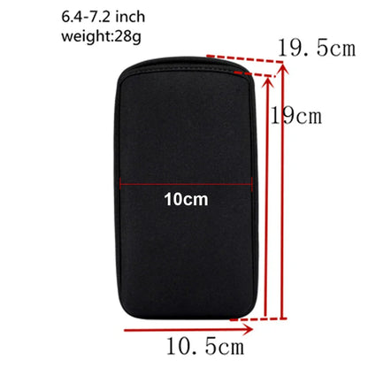 Universal Neoprene Protective Cover Phone Bag For iPhone 16 15 14 Pro Max Samsung Xiaomi Huawei Power Bank Shockproof Case Pouch