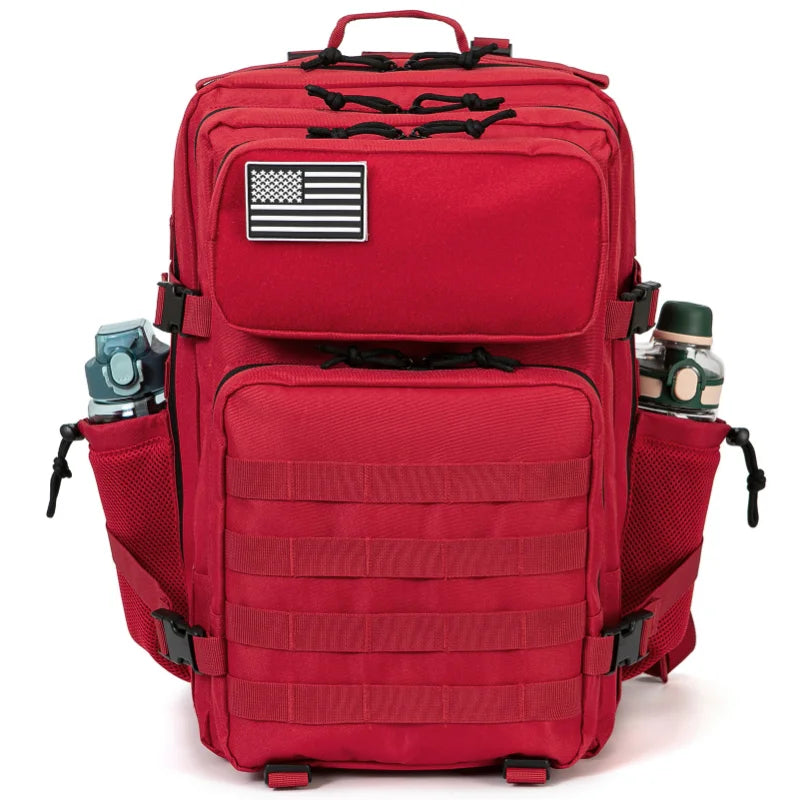 45L Tactical Backpack survival Bag Hunting MOLLE Backpack GYM For Men EDC Outdoor Hiking Rucksack Witch Bottle Holder