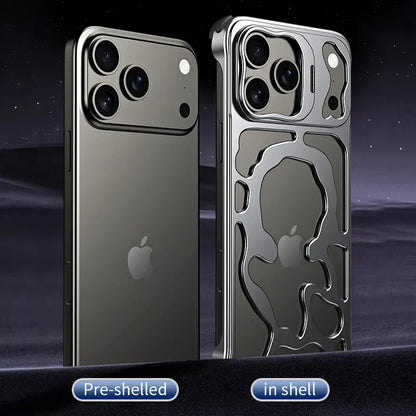Metal Hollow Magnetic Phone Case,For IPhone 17 Pro Max iPhone Air Protective Case, Breathable And Heat Dissipating Metal Bracket