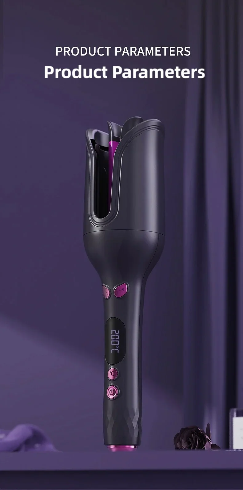 32MM Electric Rotary Curling Iron Automatic Hair Curler Negative Ion Air Rotating Curling Bar Professional Styling Tool