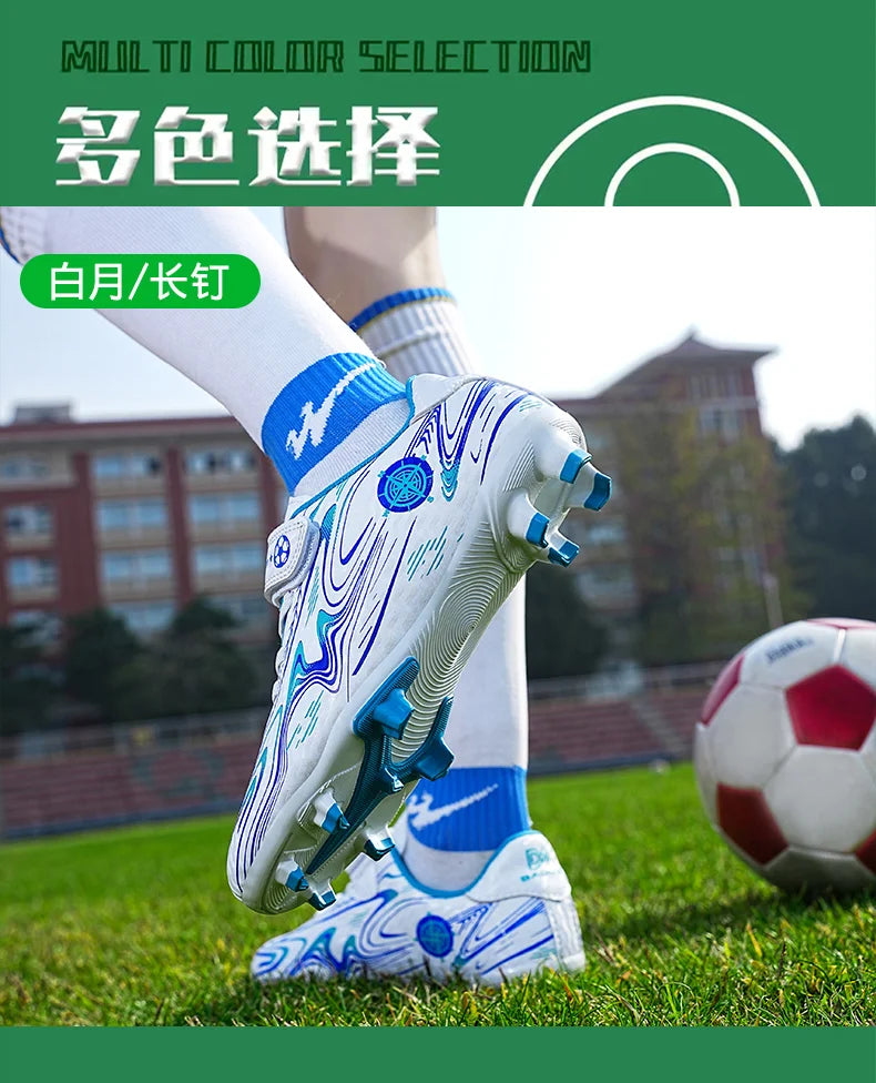 Kids Soccer Cleats Football Shoes Non Slip Breathable Lightweight Training Sneakers Boys Girls Children Football Match Boots