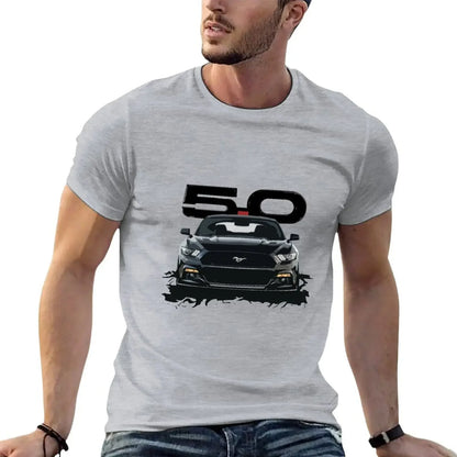 Black Mustang S550 T-Shirt for a boy hippie clothes vintage plain t shirts men