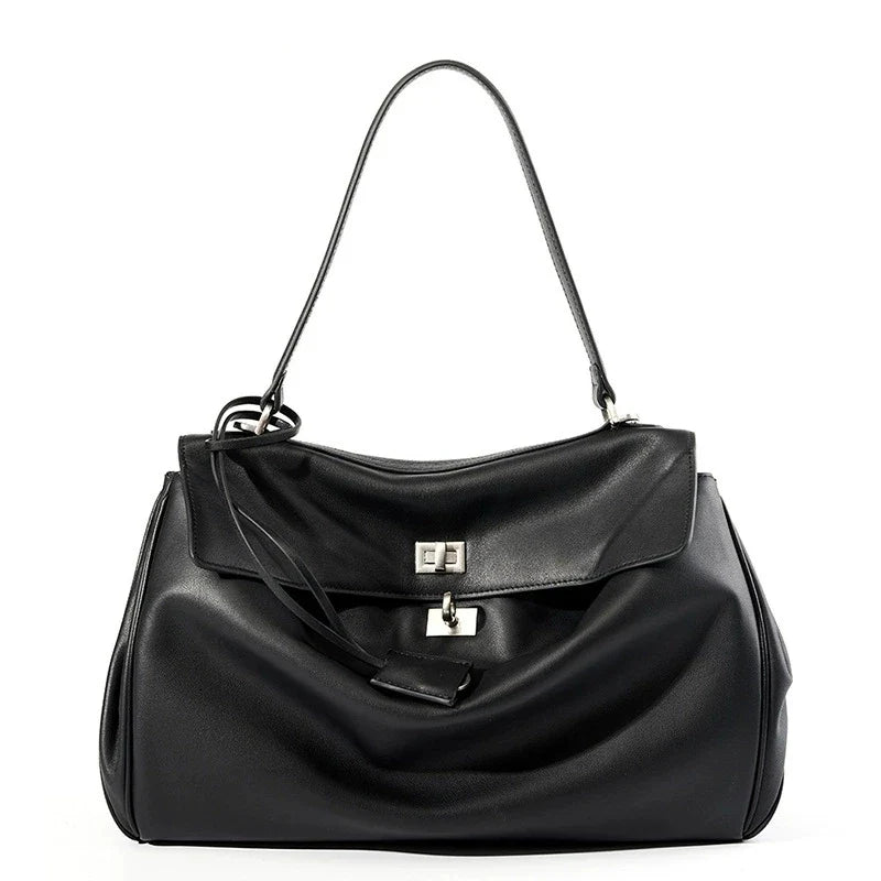 Various Genuine Leather Luxury Bag Fashion Women's Handbag Vegetable Basket Style Portable Women Bucket Bag with Lock