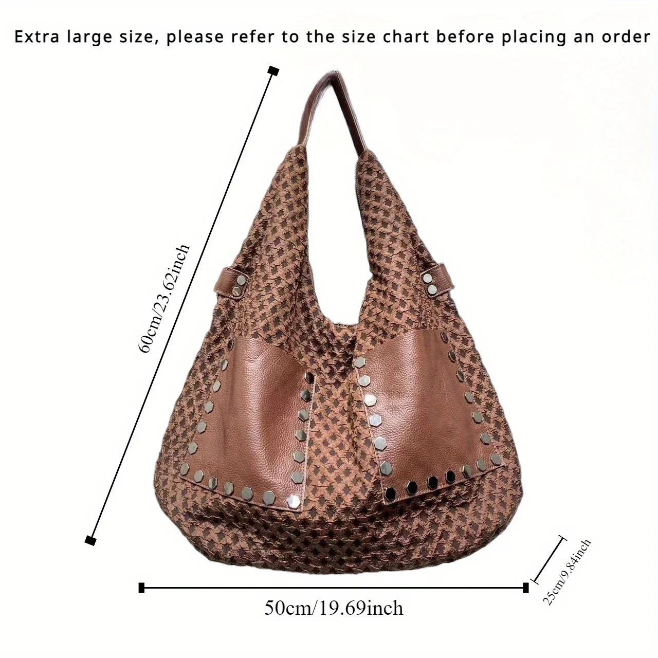 Women's fashion casual sports tote bag stitching genuine leather large capacity commuter shoulder messenger bag