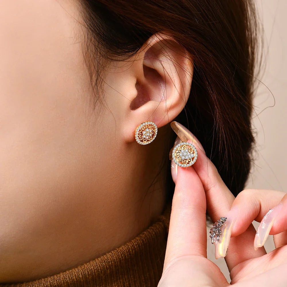 Sparkling Moissanite Earrings for Women D VVS1 Color Pass Diamond Test Solid S925 Sterling Silver Wedding Jewelry Gift