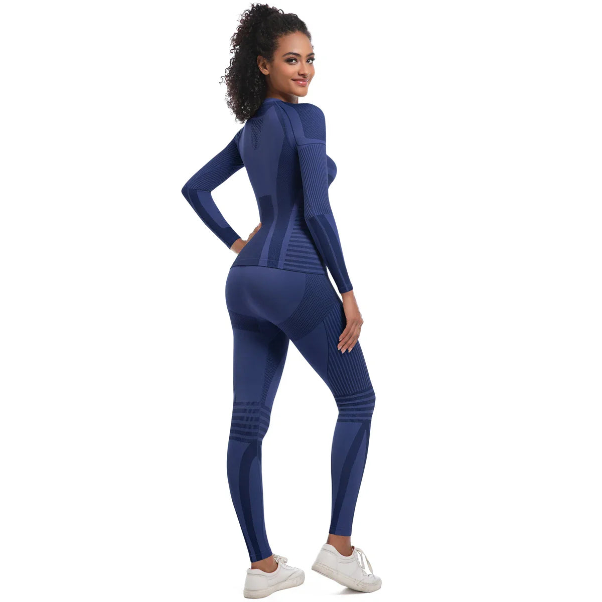 Women Skiwear Set Yoga Set Skiing Underwear Fitness Workout Thermal Gym Ski Snowboarding Running Yoga Exercise Suit Long Johns