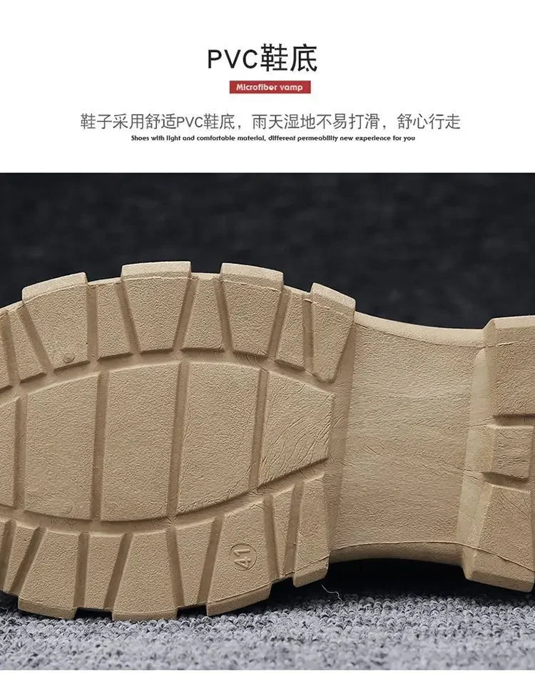 Men Snow Boots  Winter Anti Slip Plush Indoor Warm Cold Proof Snow Boots High Top Platform Lace Up Outdoor Sport Work Boots