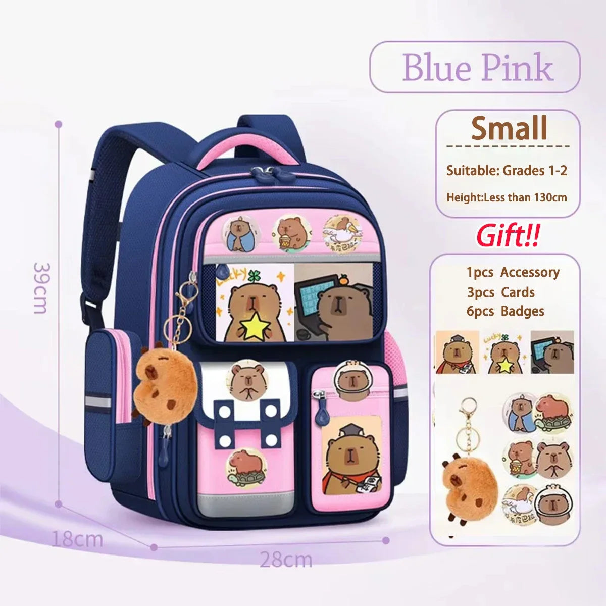 School Bag Waterproof Backpack Large Capacity Alleviate Burden Protecting Spine Widen Straps Backpack for Students Gift