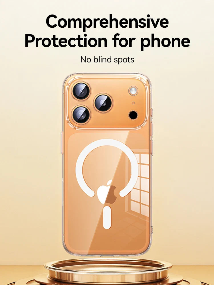 Joyroom for iPhone 17 pro Max Clear Case Compatible with Magsafe Anti-Yellow Magnetic Phone Hard Transparent Case for iPhone 17