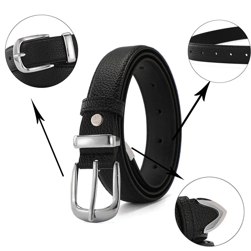 Women Leather Belts High Quality Fashion Best Matching Dress Jeans Belts for Lady Women's Dress Luxury Designer Brand LB2146