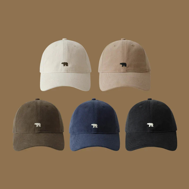 Unisex Cartoon Bear Embroidery Baseball Cap Men Women Soft Cotton Hip Hop Snapback Caps Unisex Sports Dad Trucker Sun Visor Hat