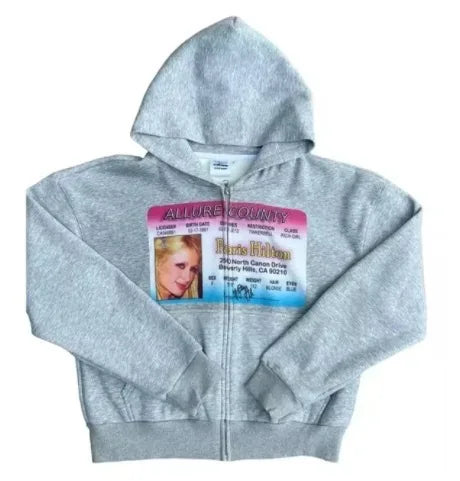 European and American Version Unisex Cute Hoodie Youth Oversized Sweatshirt Casual Clothes Zipper Jacket