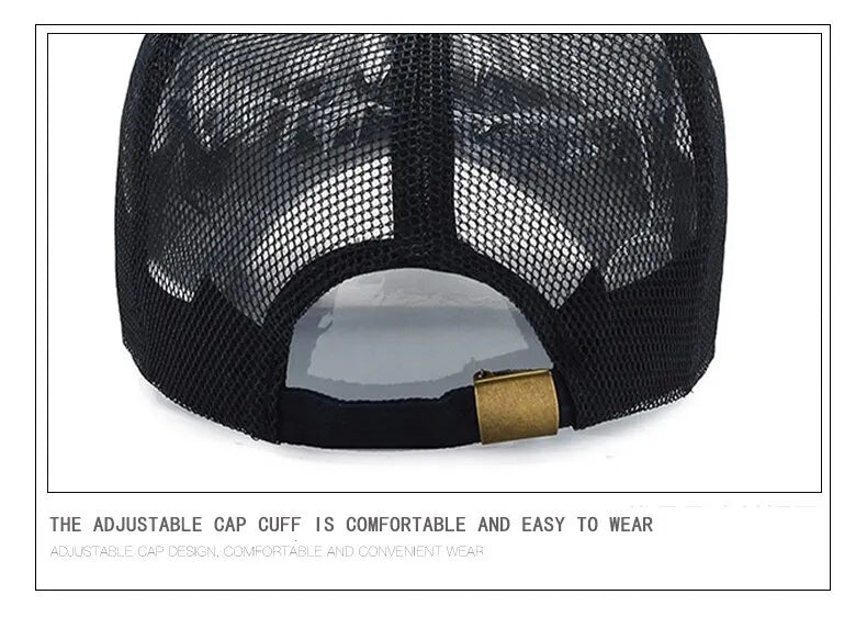 Summer Men Hat Openwork Brim Breathable Mesh Cap Outdoor Sports Sunscreen Baseball Women Sunhat
