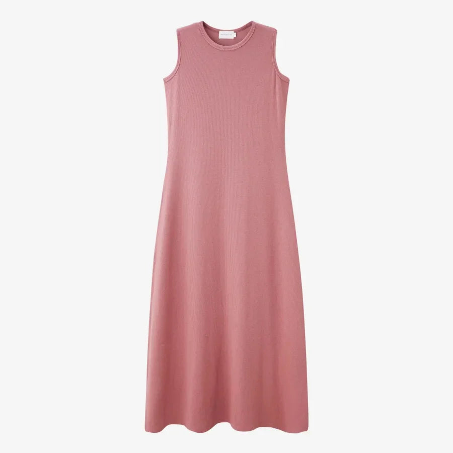 summer ribbing closed-fit wrap tops + Aline dress high Stretch matching sets