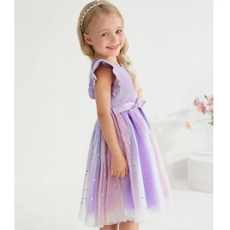My Little Ponys Girls Dress for Sequins Toddler Girls Rainbow Tulle Sweet Kids Princess Dress for Girls Party Gift