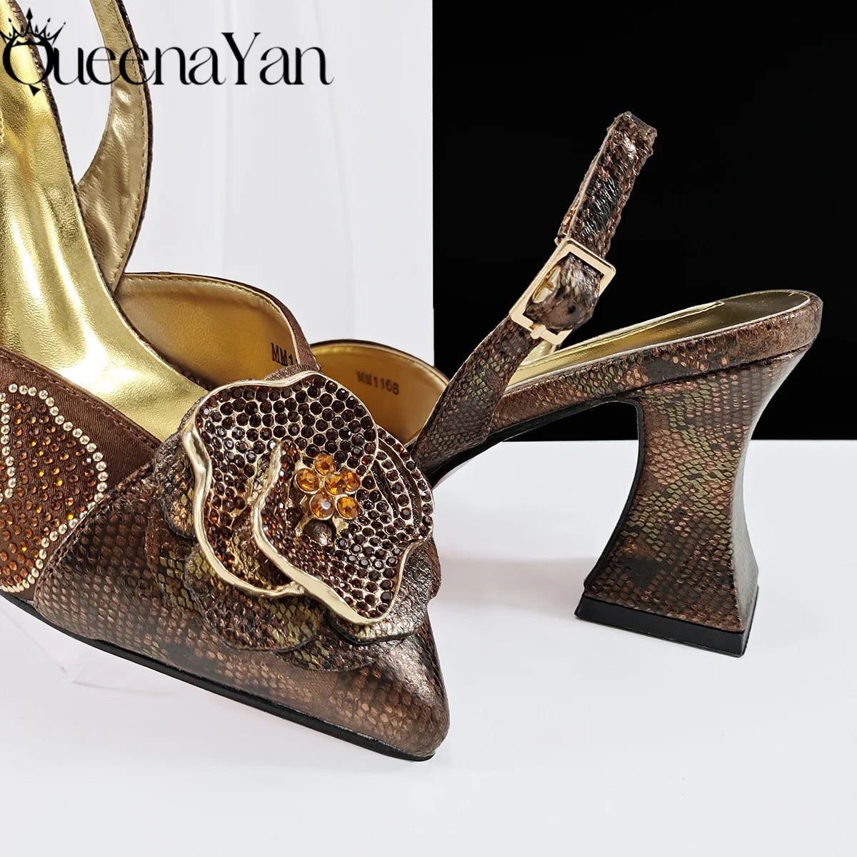 Elegant Lilac Color Women's Heels Handbag Set Rhinestone Embellished Designer Shoes for Weddings Special Events