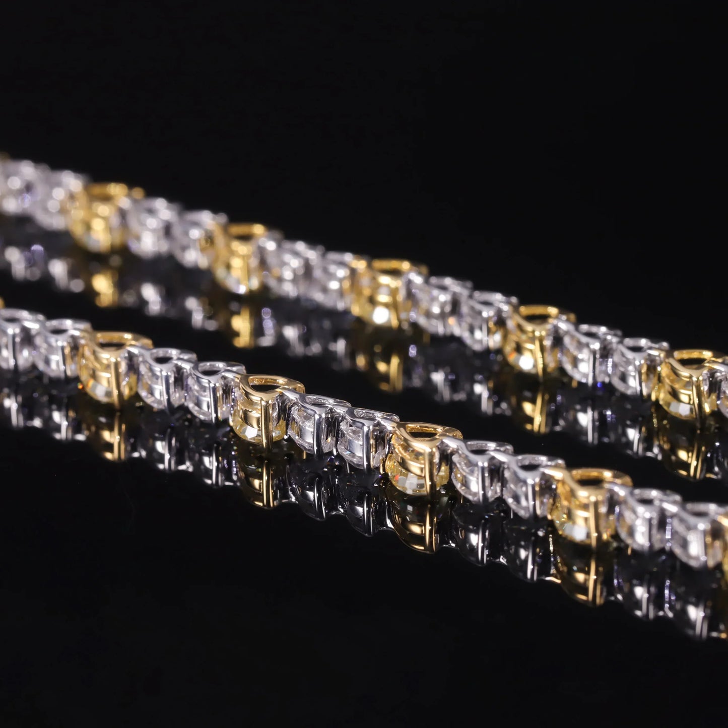 Art Deco Diamond-fire CZ-  Fancy Light Yellow Tennis Bracelet Sterling Silver 925 Fancy Party Wear Bracelet Gift