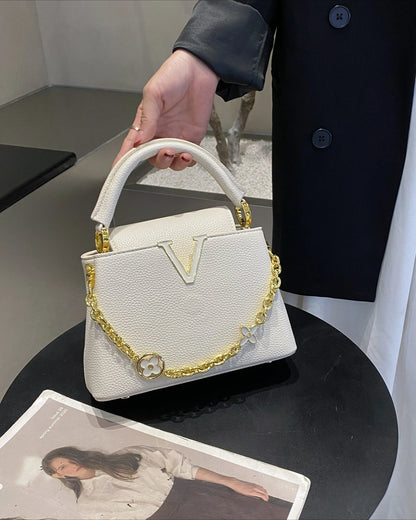 Tote bag 2025 new Himalayan V-shaped portable light luxury single shoulder crossbody bag for women
