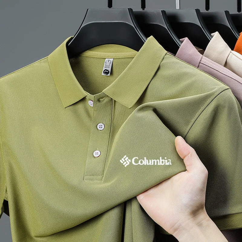 High End Brand New Men's Lapel Polo Shirt Summer Exquisite Letter Print Short Sleeve T-Shirt Business Leisure Fashion Men's Wear