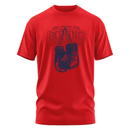 King of The Ring Boxing Champion Printed T Shirt for Men Women Vintage GYM Apparel Tops Tees